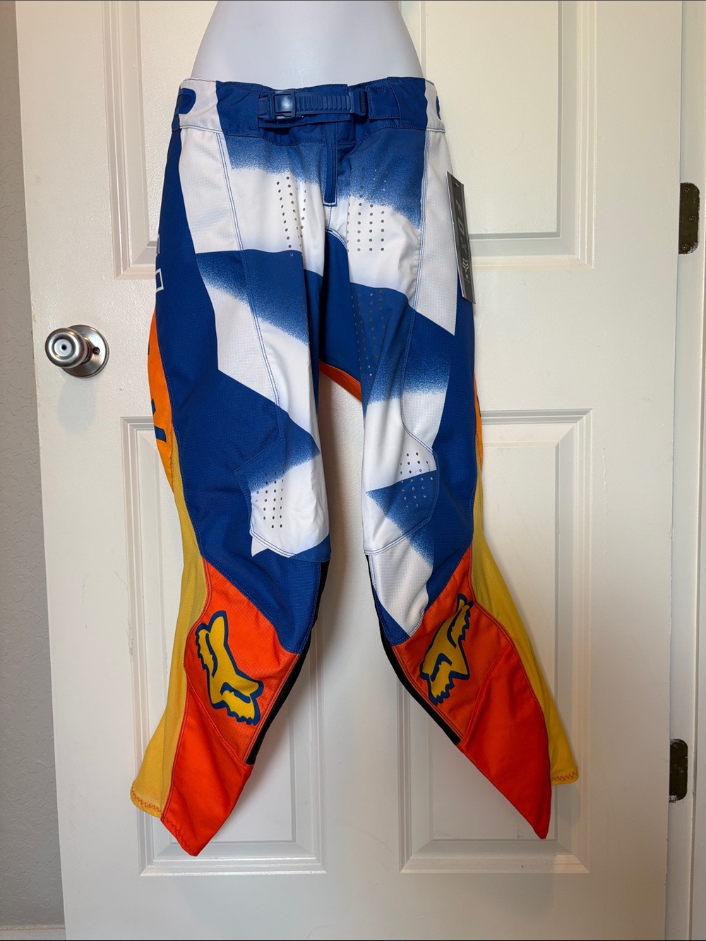 Fox Racing Men’s 360 Rkane Blue White Orange Motocross Pants Size 28